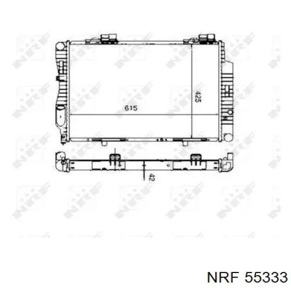 55333 NRF radiador refrigeración del motor