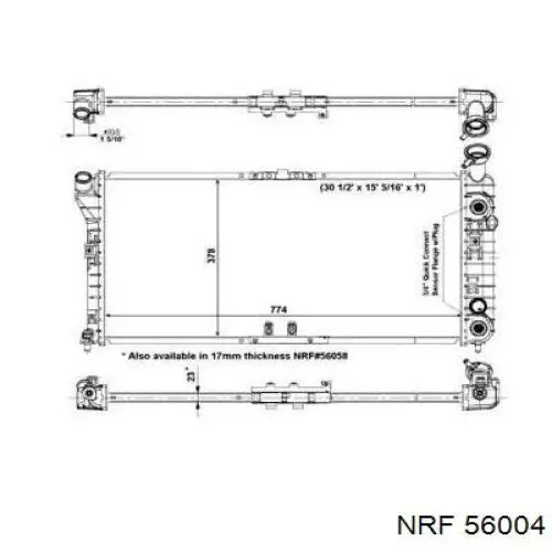 56004 NRF Refrigeración del motor