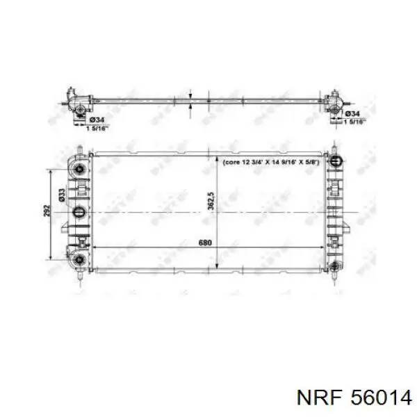 A130421 Koyorad radiador refrigeración del motor