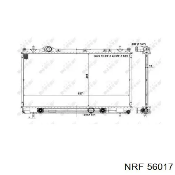 Comprar 56017 NRF Radiador de auto