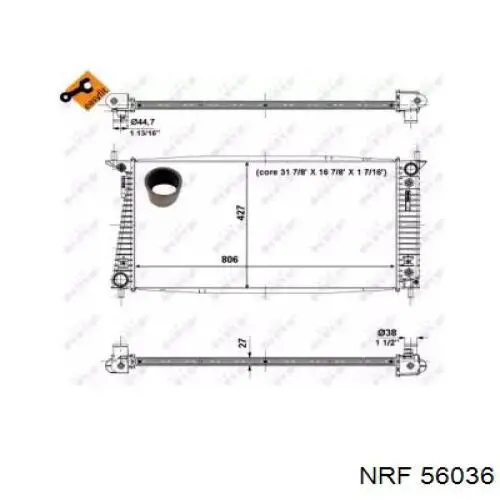 Radiador de água NRF 56036