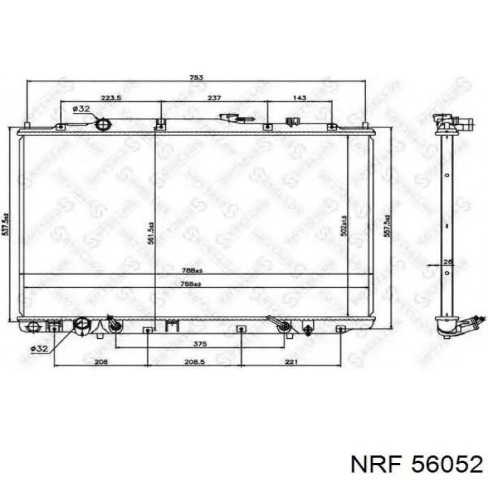 56052 NRF radiador