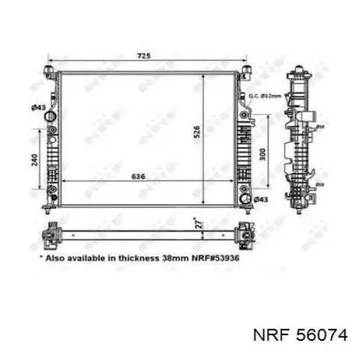 56074 NRF Refrigeración del motor