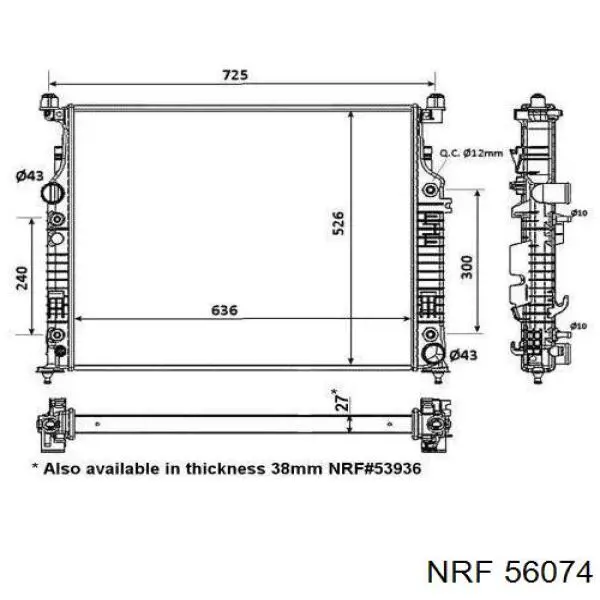 56074 NRF radiador