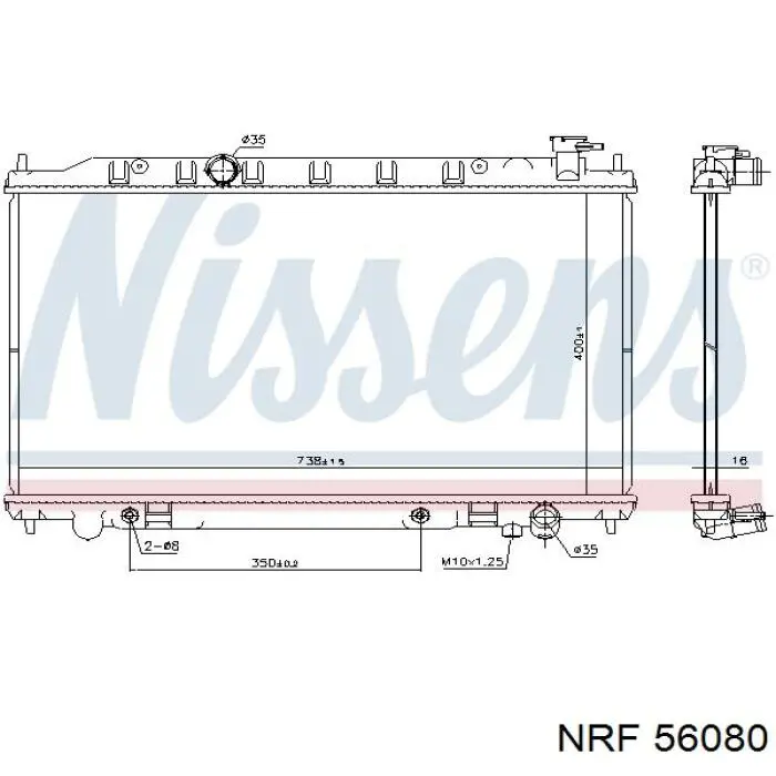 Radiador de água Nissan Altima L31 