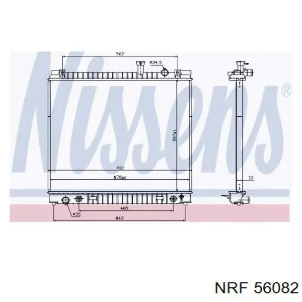 Radiador de água Nissan Armada TA60