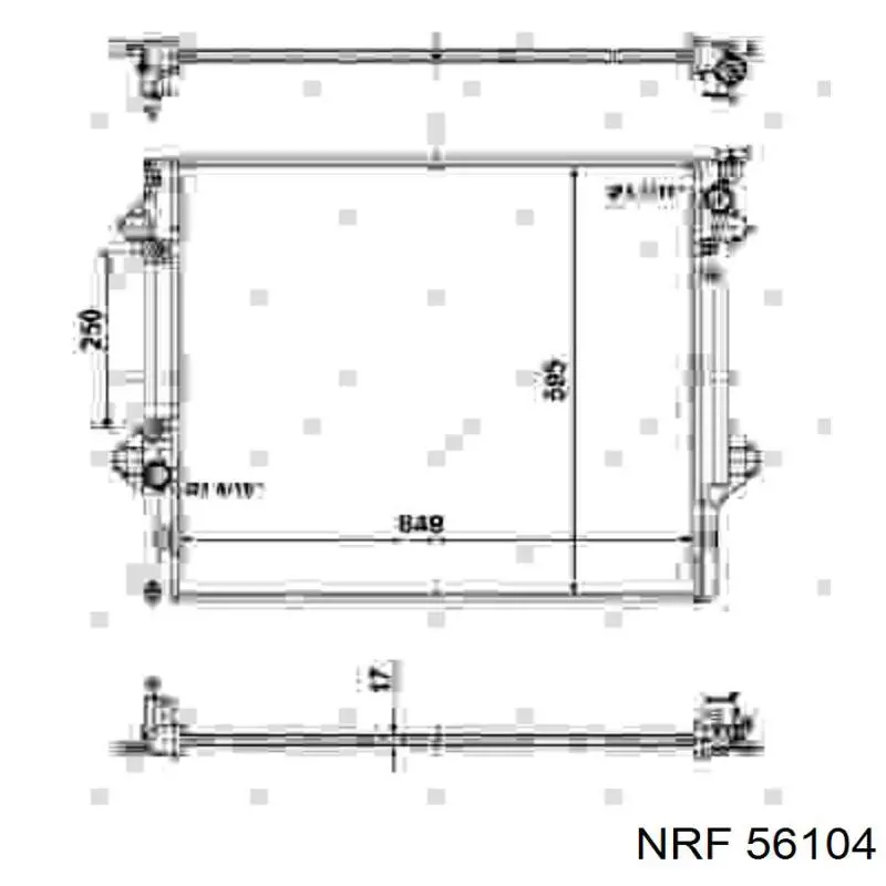 56104 NRF radiador