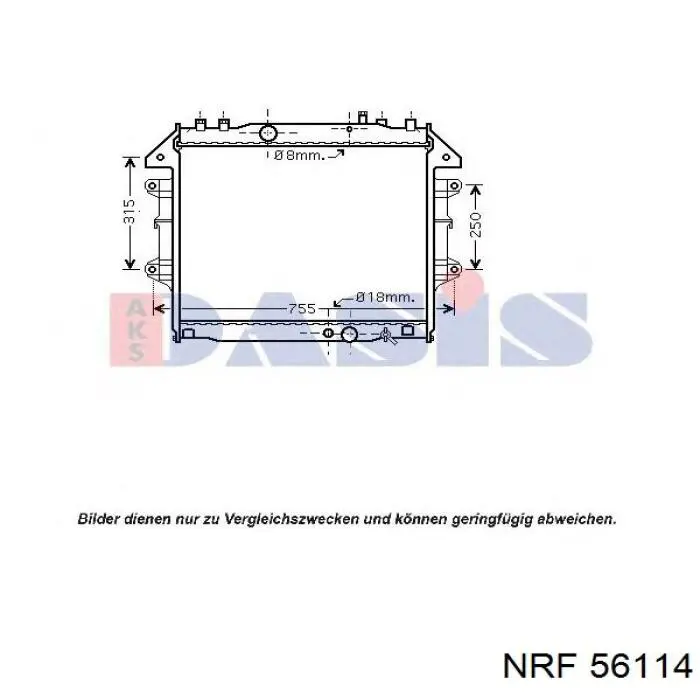 Radiador de água Toyota 164000L140