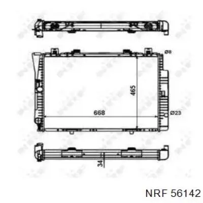 56142 NRF radiador refrigeración del motor