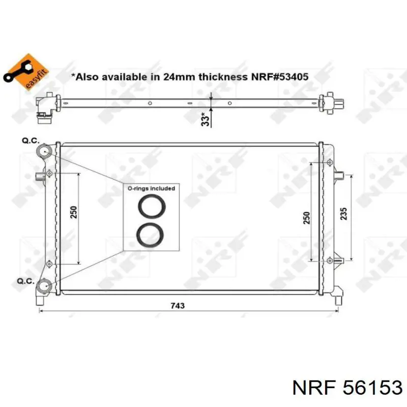 56153 NRF radiador