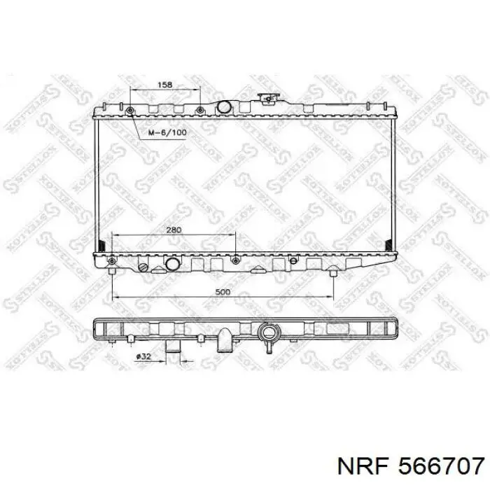 566707 NRF radiador refrigeración del motor