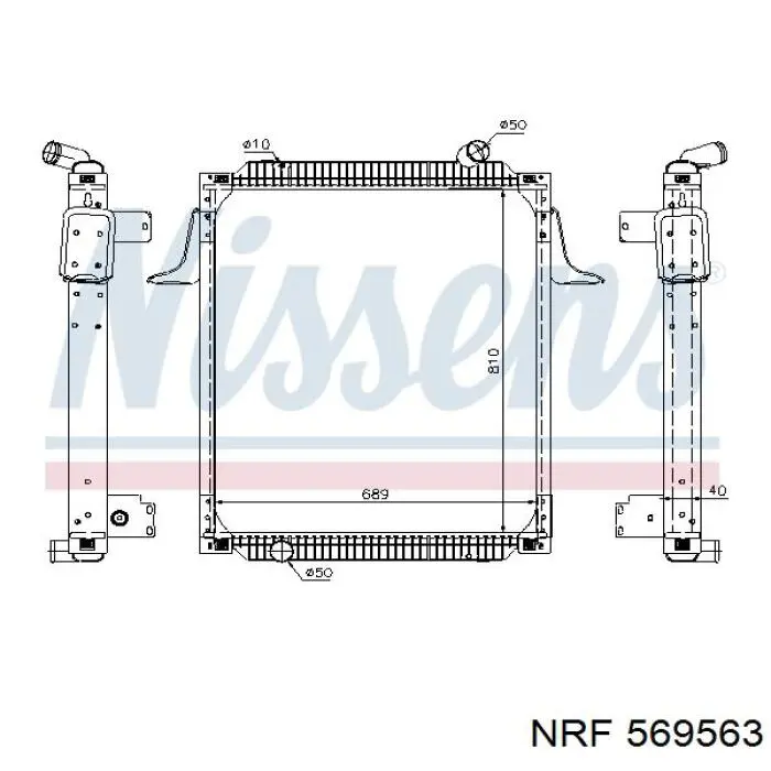 569563 NRF radiador refrigeración del motor