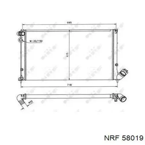 58019 NRF radiador