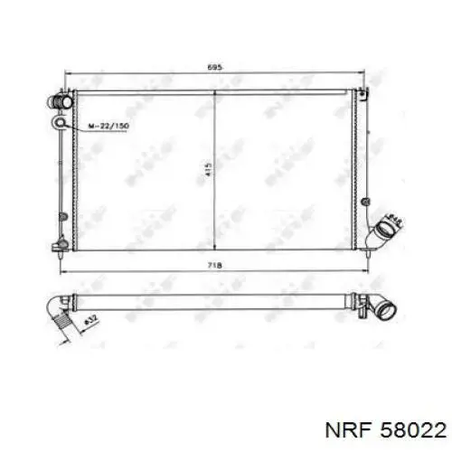 Comprar 58022 NRF Radiador de auto