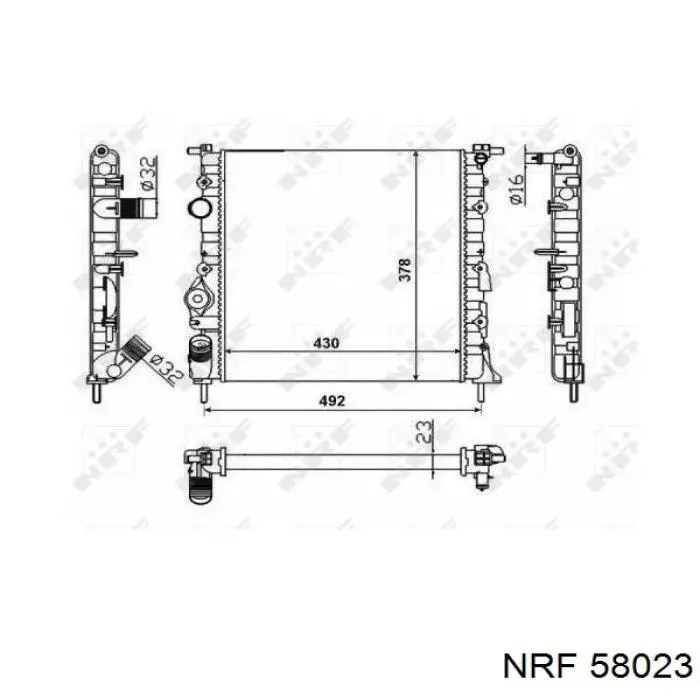 Radiador 58023 NRF