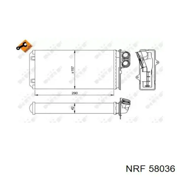 Radiador de calefacción para Renault Safrane (B54)