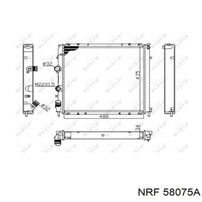 58075A NRF radiador