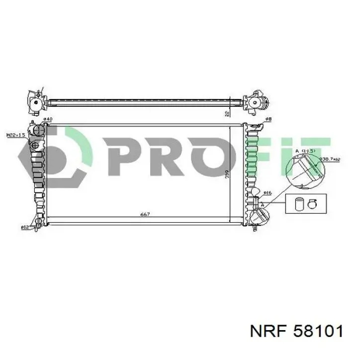 58101 NRF radiador