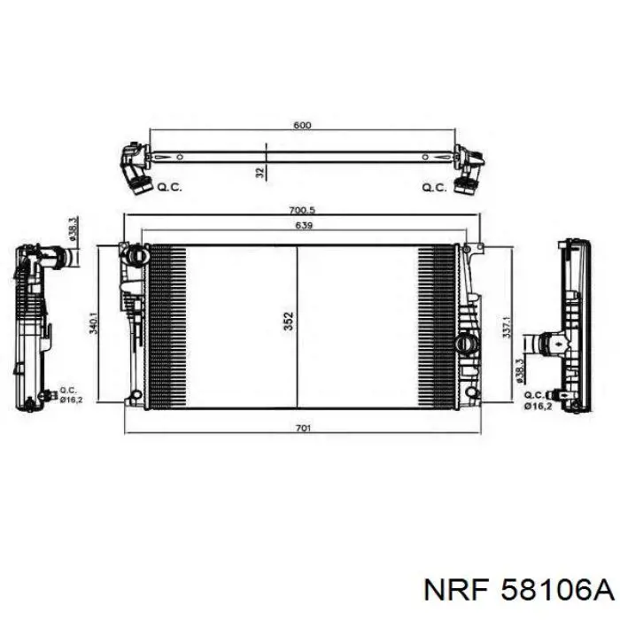 Radiador 58106A NRF