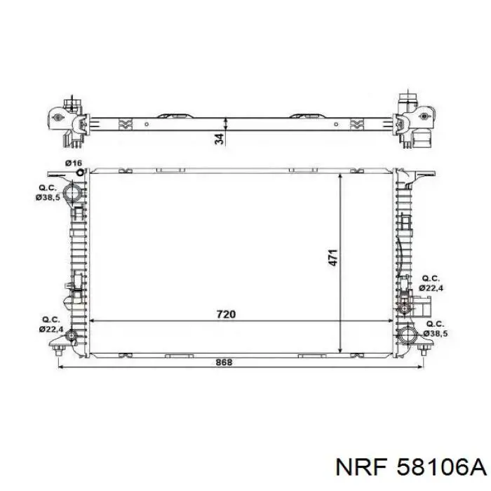 58106A NRF Refrigeración del motor