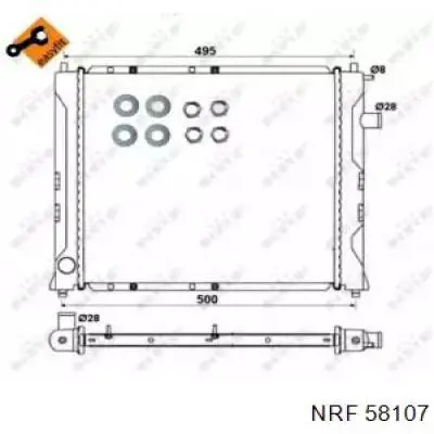 58107 NRF radiador