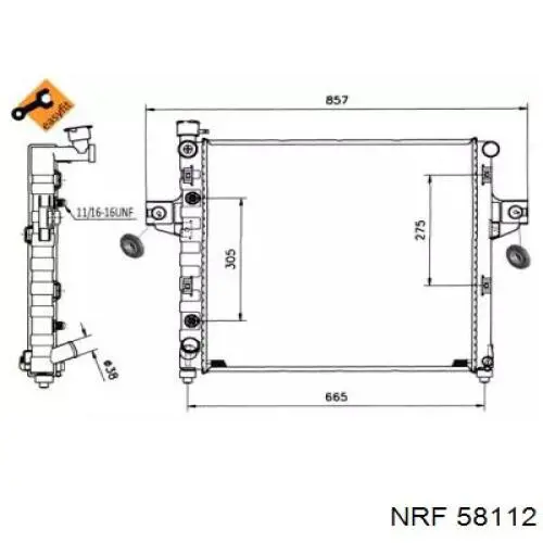 58112 NRF radiador