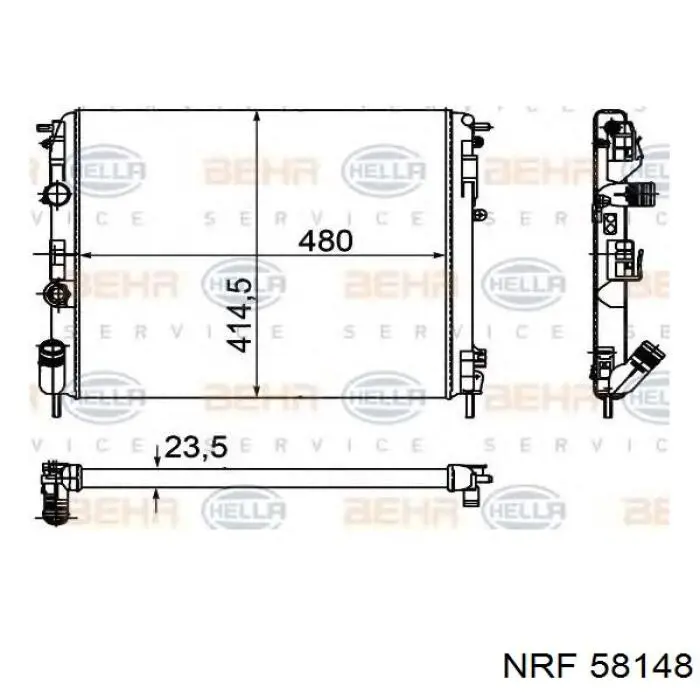 58148 NRF Refrigeración del motor