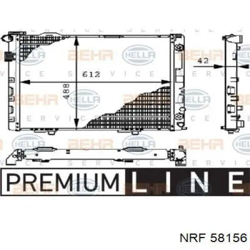 58156 NRF radiador refrigeración del motor