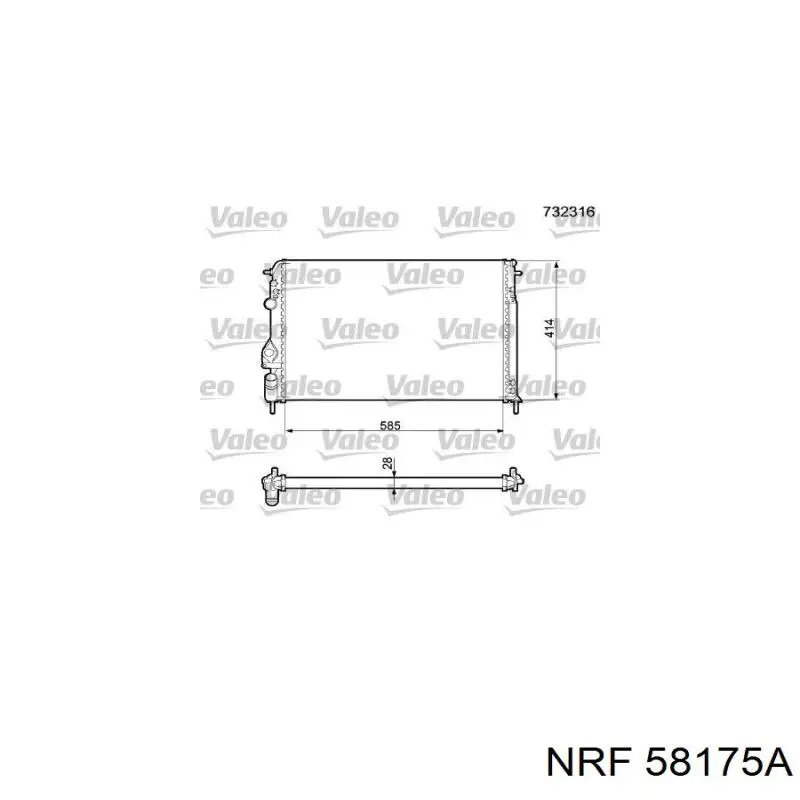 Água radiador NRF 58175A precio, desde 55,88 EUR