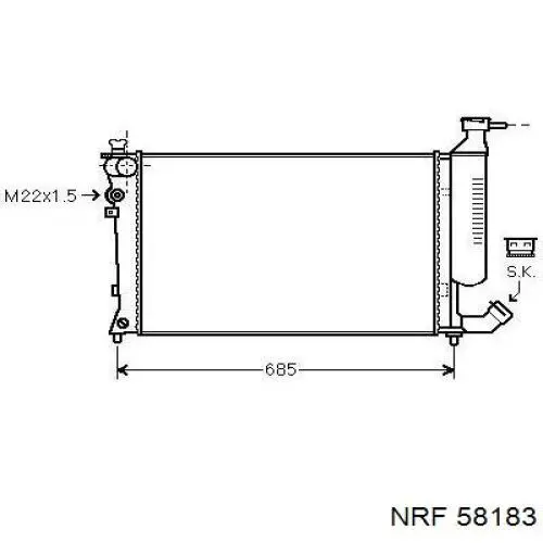 Radiador de água NRF 58183