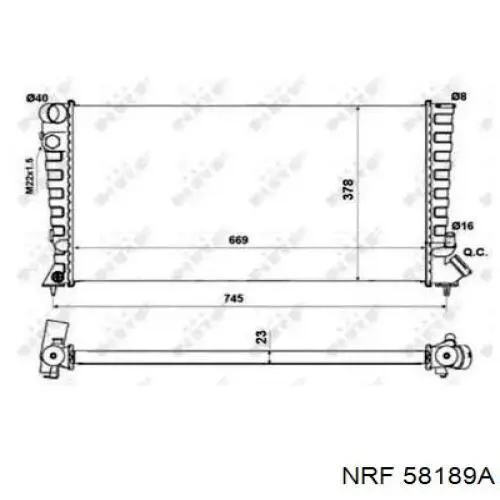 Comprar 58189A NRF Radiador de auto