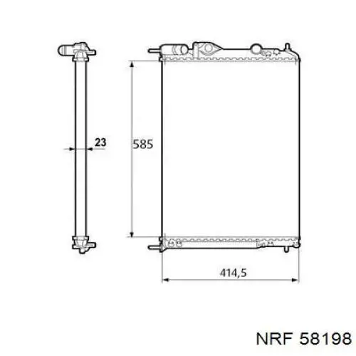58198 NRF radiador