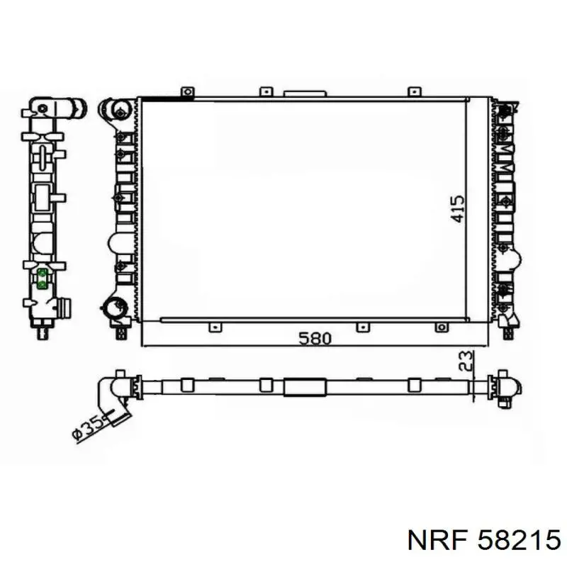 58215 NRF radiador
