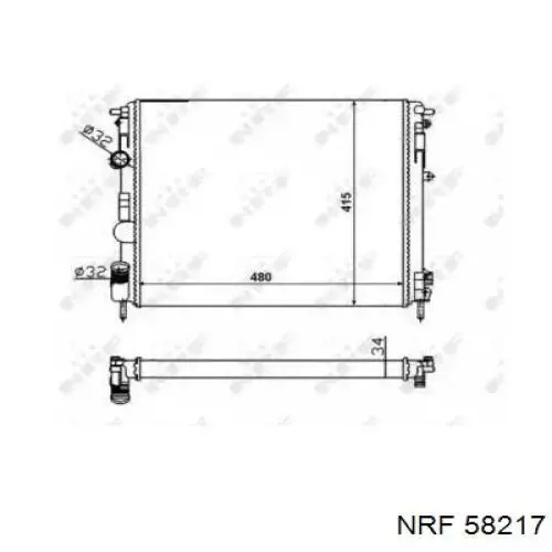 Radiador de água NRF 58217