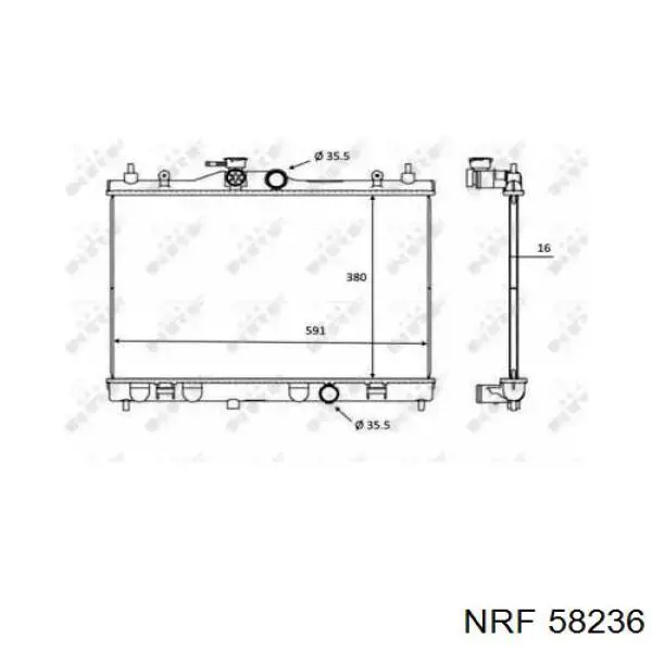 21410BA60B Market (OEM) radiador refrigeración del motor