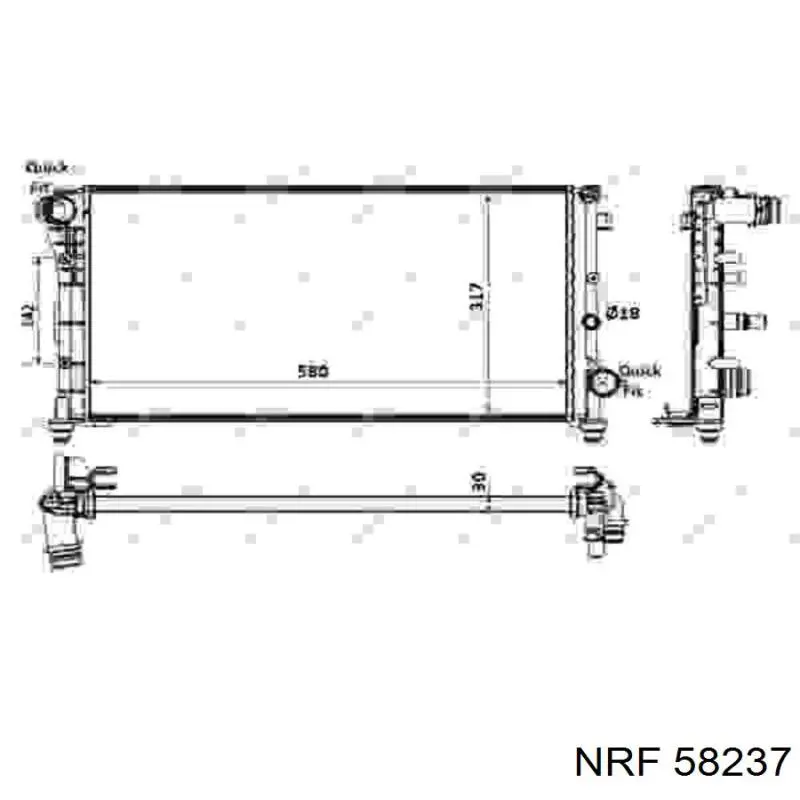 Radiador de água NRF 58237