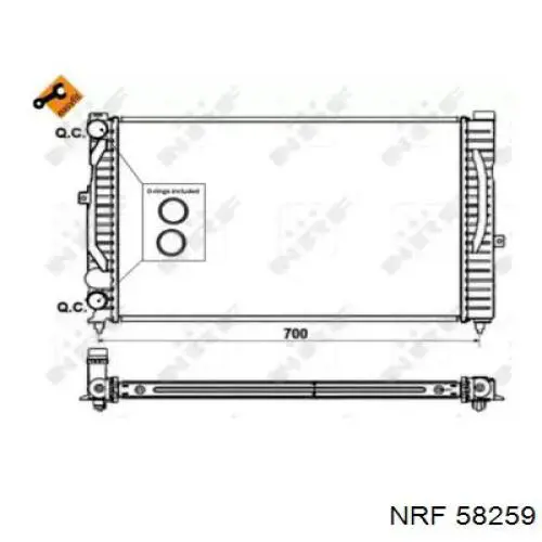 Radiador 58259 NRF