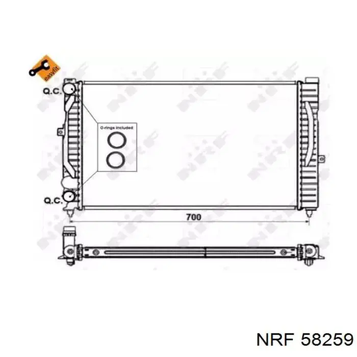 58259 NRF radiador