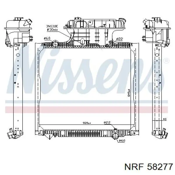 3.16209 Diesel Technic radiador refrigeración del motor