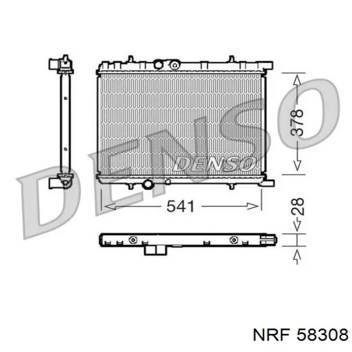 58308 NRF radiador refrigeración del motor