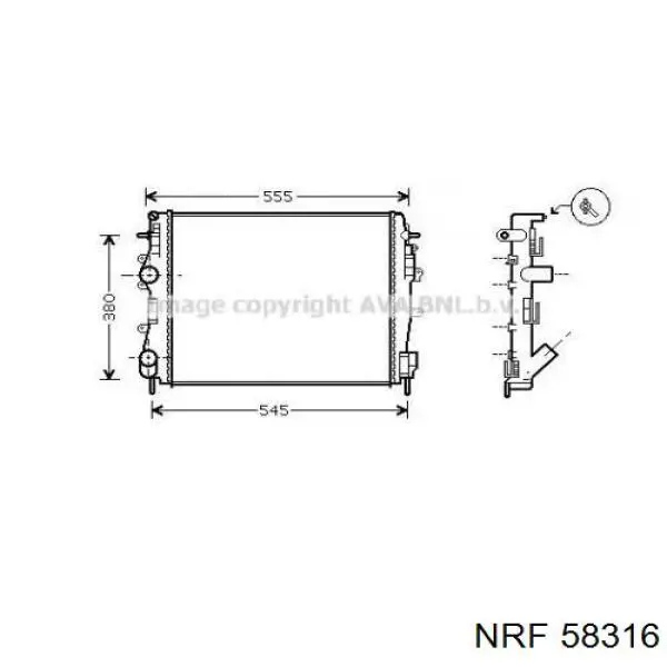 58316 NRF Refrigeración del motor