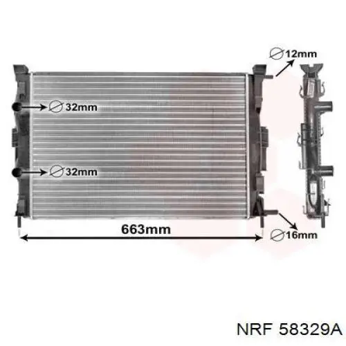 Radiador de água NRF 58329A