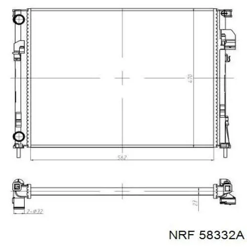 58332A NRF radiador