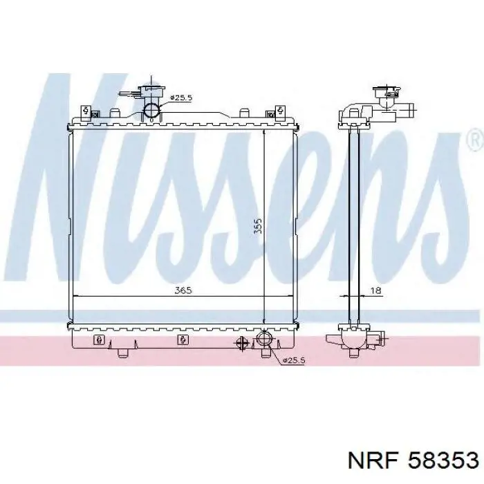 Radiador de água NRF 58353