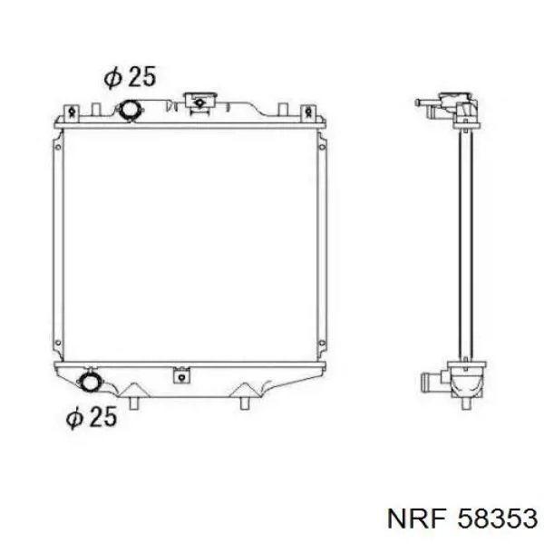 Água radiador NRF 58353 precio, desde 64,80 EUR
