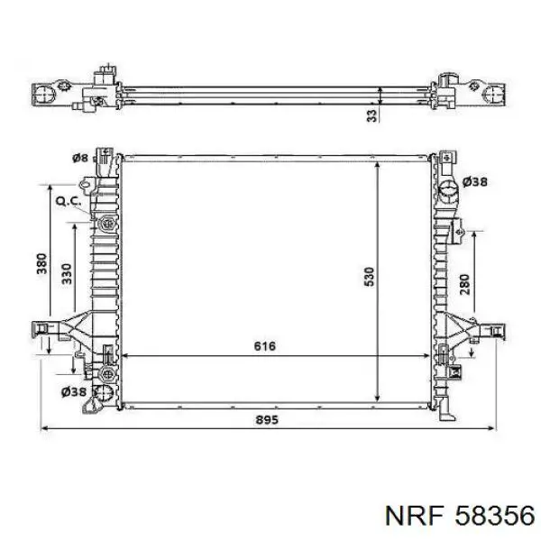 Comprar 58356 NRF Radiador de auto