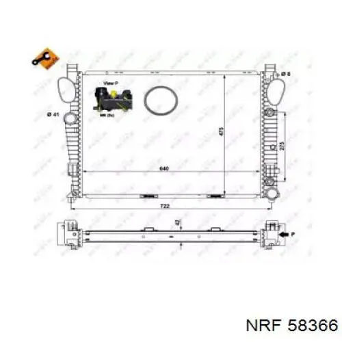 Radiador A220500200364 Mercedes