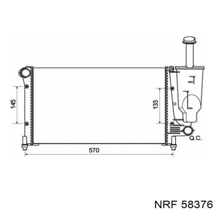 Radiador de água NRF 58376