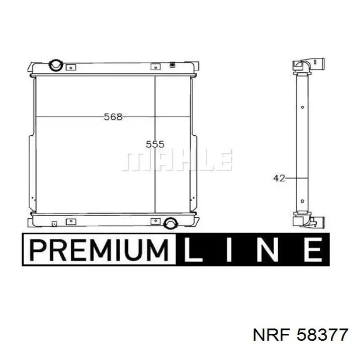 29719 NRF radiador refrigeración del motor