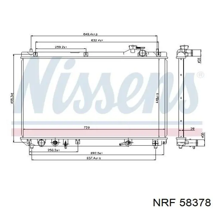 Comprar 58378 NRF Radiador de auto